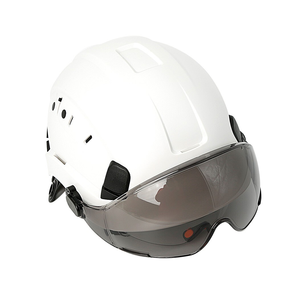 Construction Safety Helmet With Visor Built In Goggles Hard Hat ANSI Work Cap
