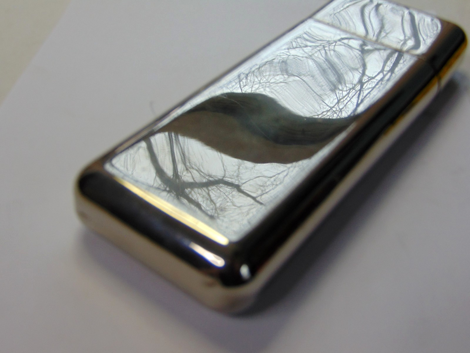 Cigar Case Art Deco Silver Plated Tobacco Humidor Triple Travel Case 8"