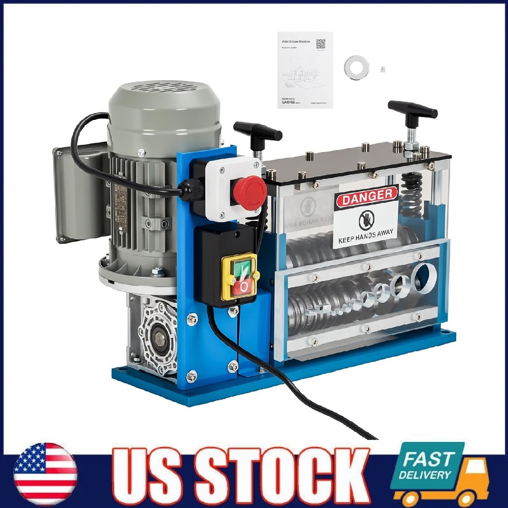 Electric Wire Stripper Machine, 0.06"-1.5" Automatic Copper Cable Stripper 370W