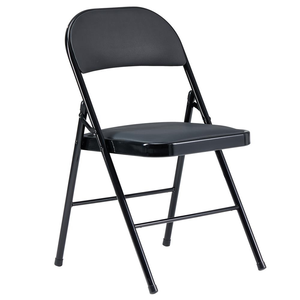 6 Pack Folding Chair Indoor Outdoor Portable Stackable Commercial Seat Black