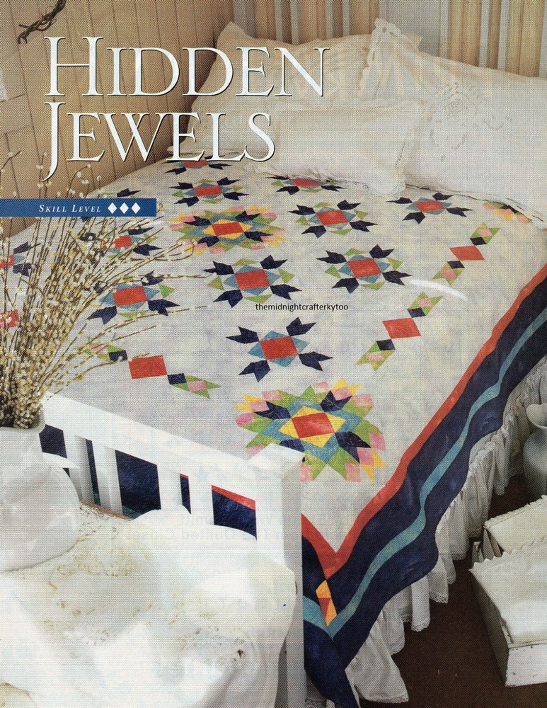 Hidden Jewels Quilt Pattern Pieced LN