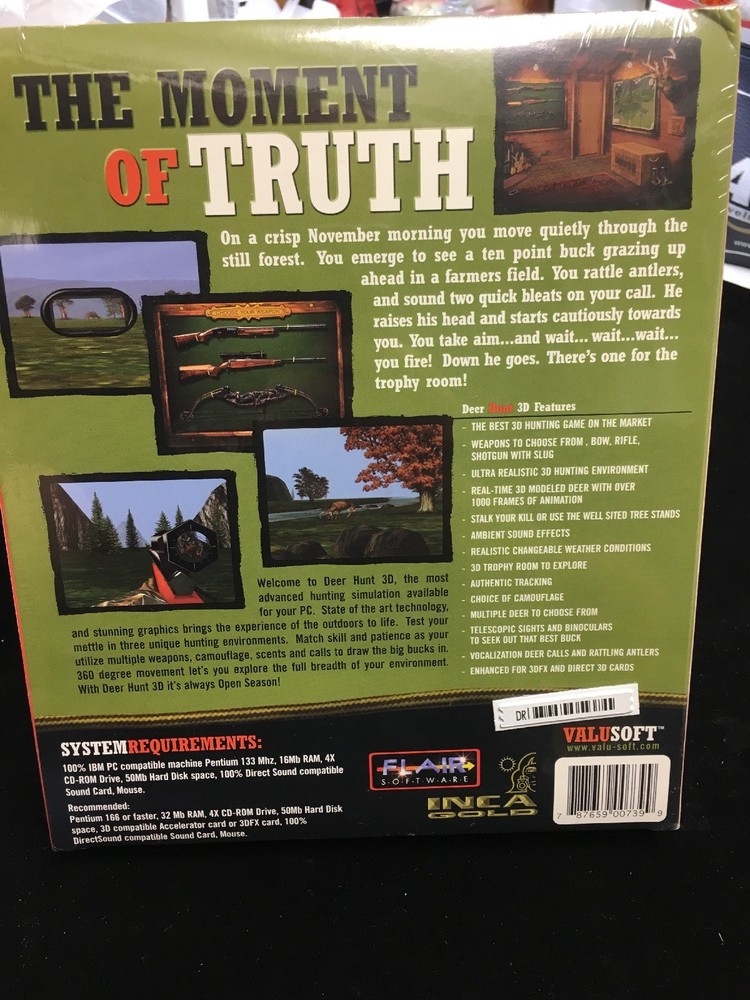 DEER HUNTER 3D EDITION PC CD Rom 3 Different Regions