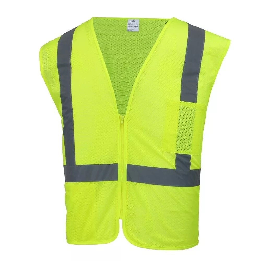 HDX High-Visibility Yellow Reflective Safety Vest, Class 2.
