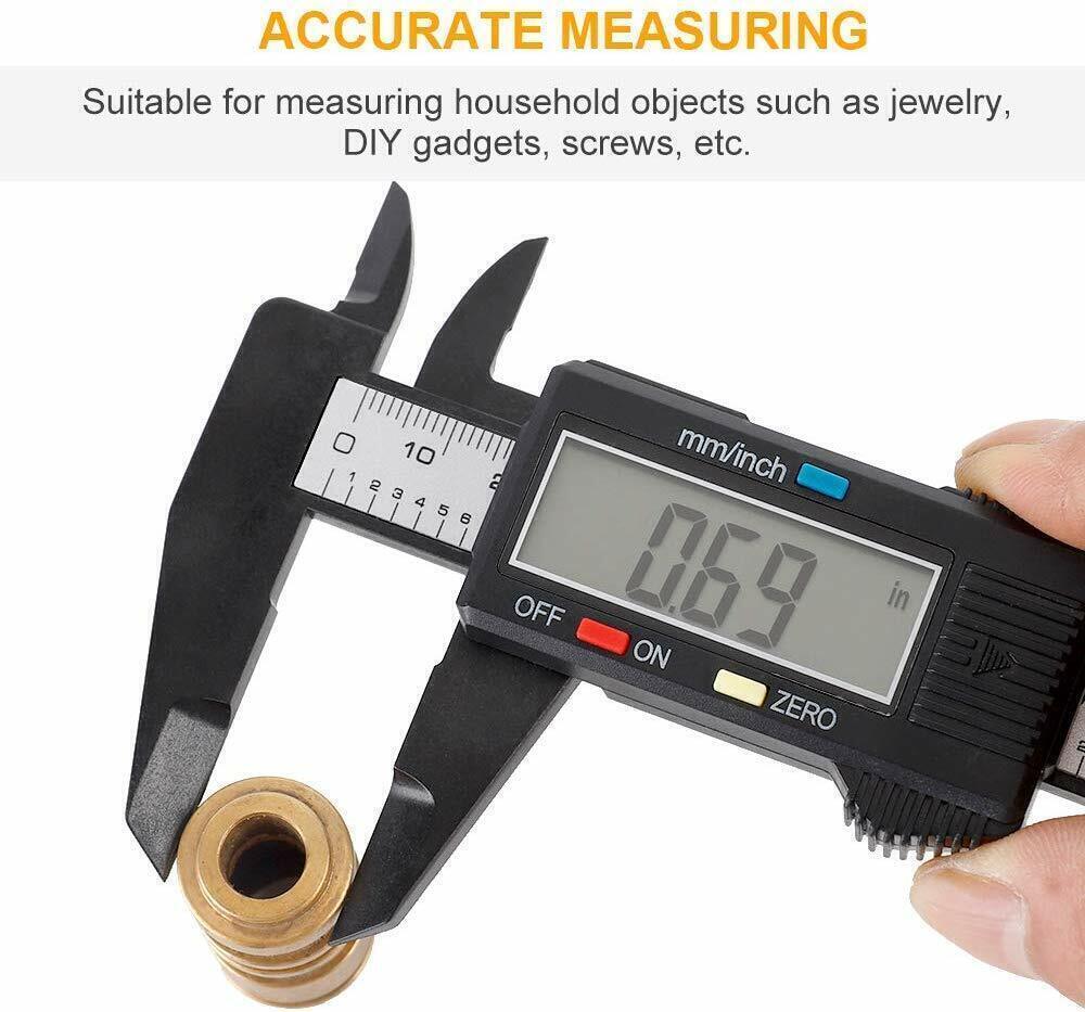 150mm Digital Caliper 6" Micrometer LCD Gauge Vernier Electronic Measuring Ruler