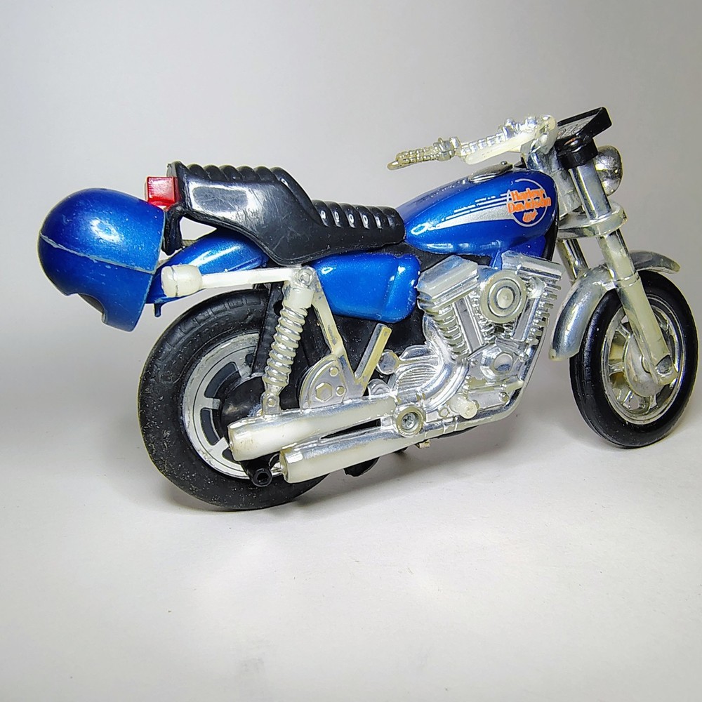 1981 Harley-Davidson Toy Motorcycle Vintage Matchbox Pull String Works