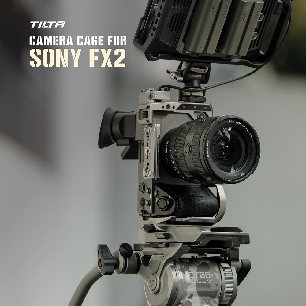 Tilta Full Camera Cage Base Kit for Sony FX2, Titanium Gray