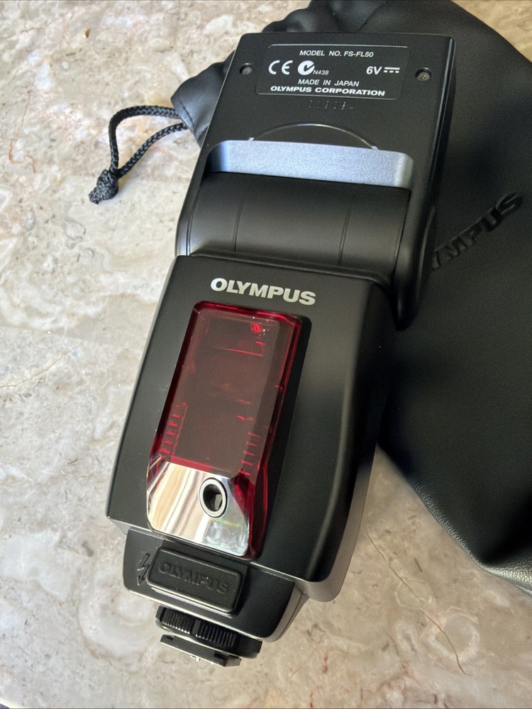 Olympus E System FL-50 Digital Electronic Flash Unit Shoe Mount w/ Case Mint👍