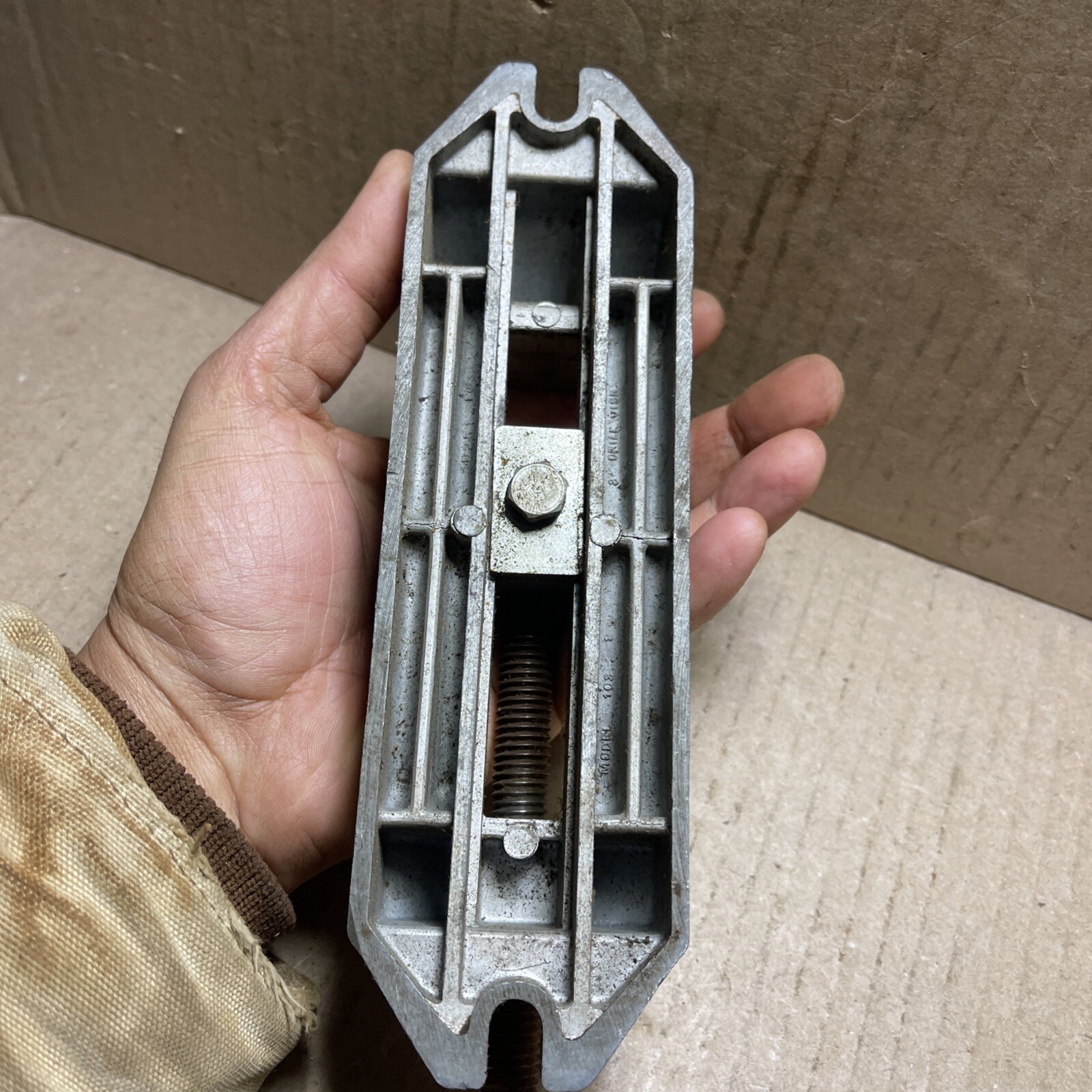 Vintage SEARS DUNLAP 2-3/8" Jaws Length aluminum drill press vise Working Great