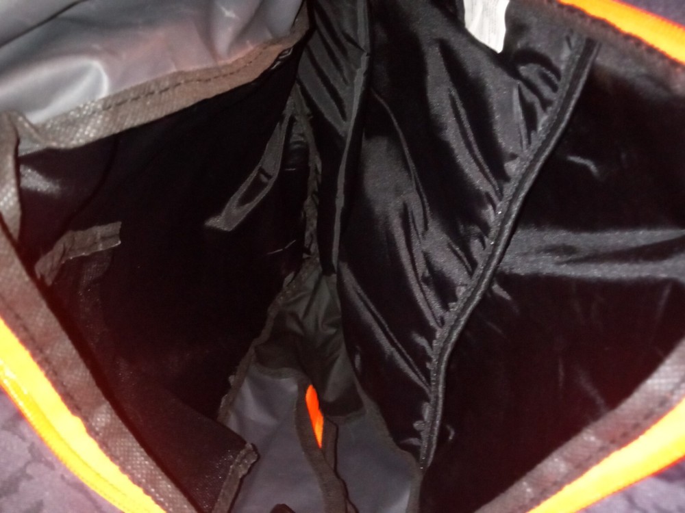 Eastsport Large Backpack 3 Sections Black Orange Hiking Outdoor