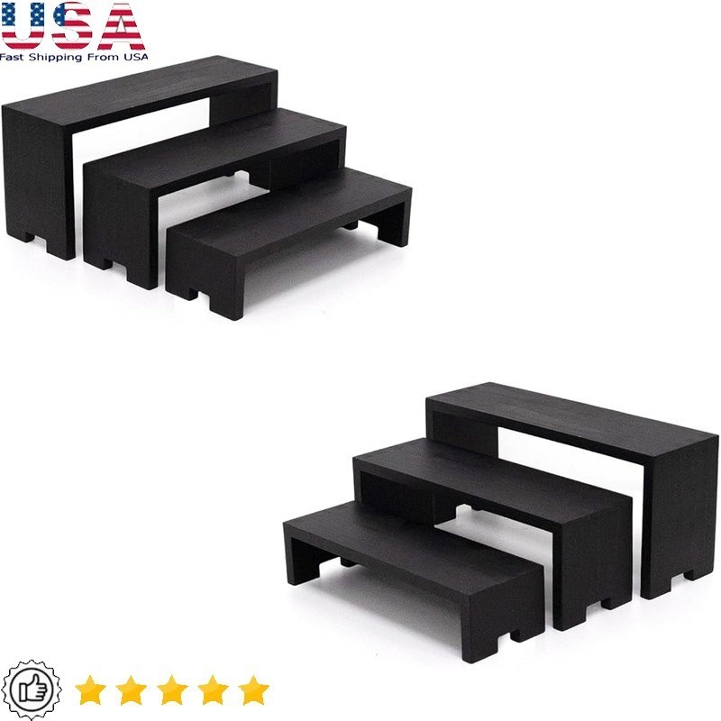 Rustic Solid Wood Display Stands Table Risers Vendors Events Home Decor New