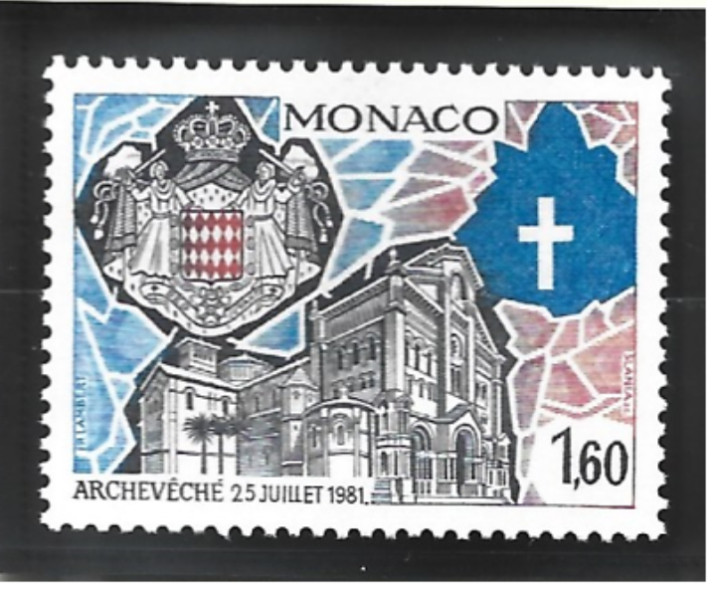 Monaco Stamp Scott #1338, Mint Never Hinged