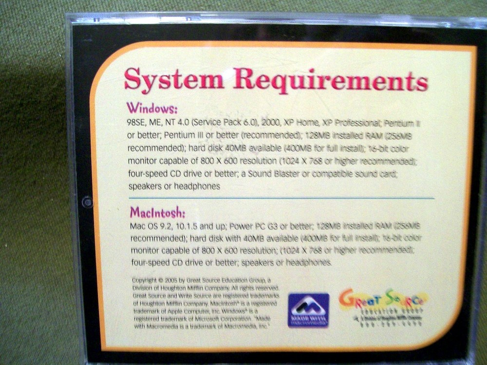 Write Source: Interactive Writing Skills (2005, 2 CD-ROM)