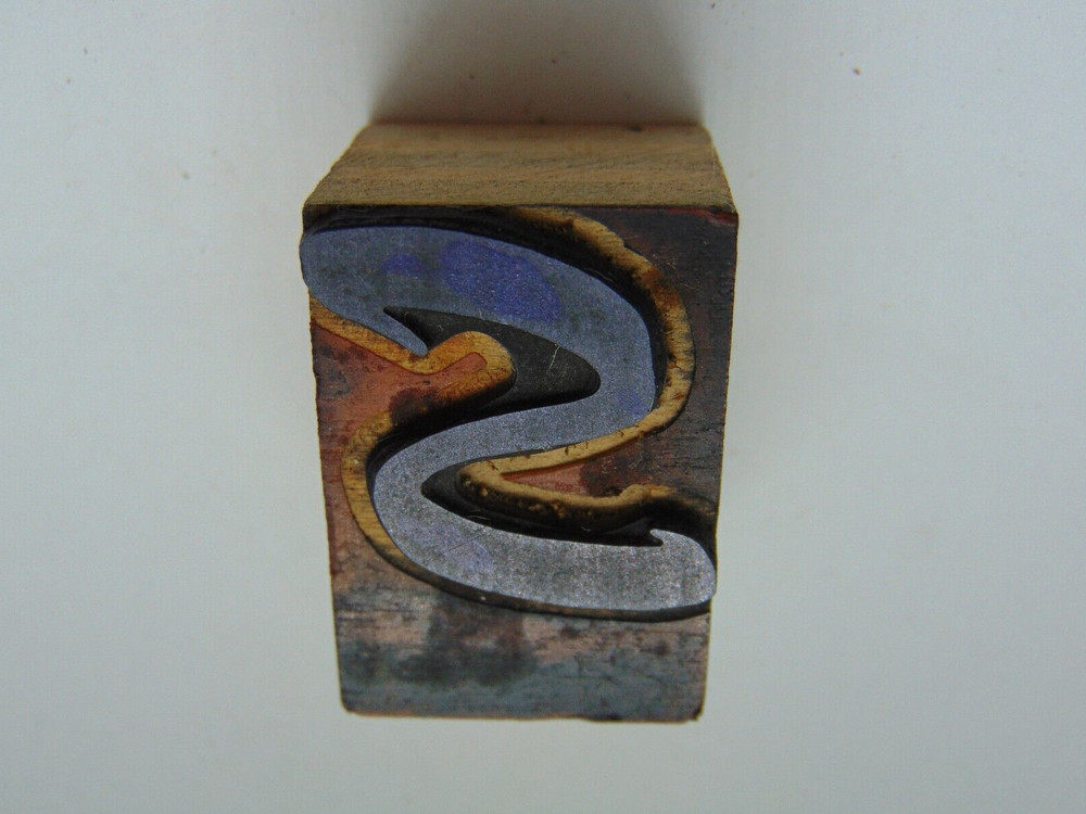 Vintage Printing Letterpress Printers Block S