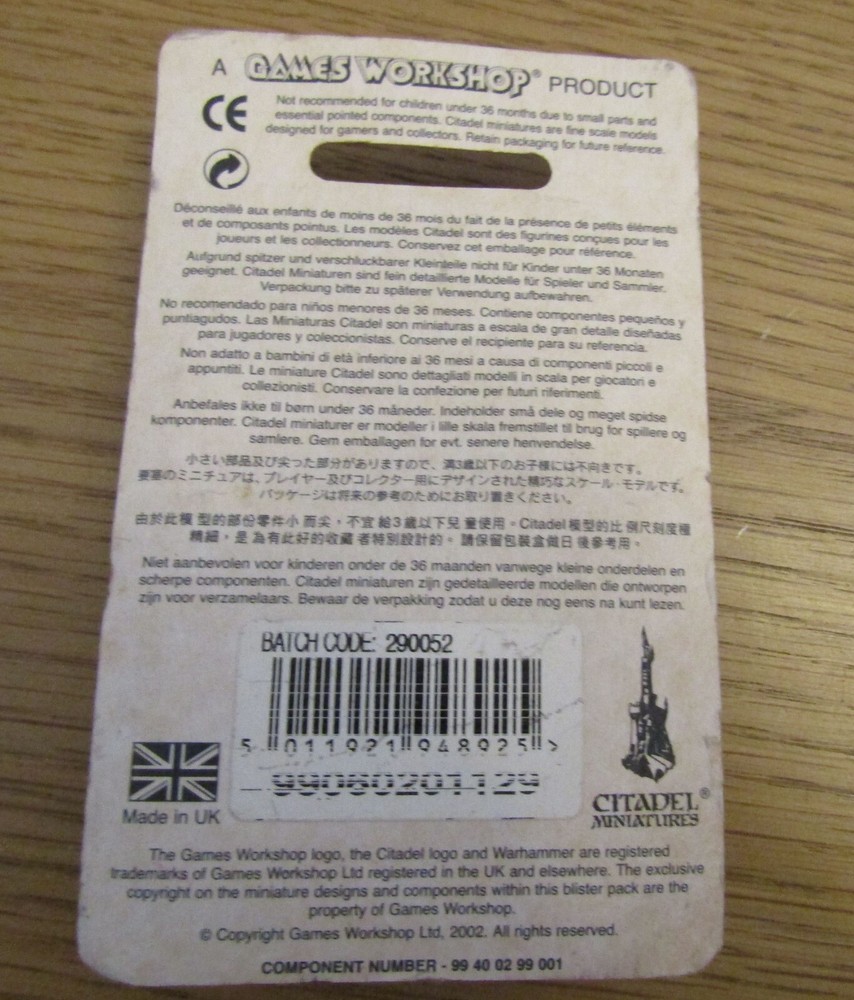 Warhammer Chaos Knight in Blister 2002
