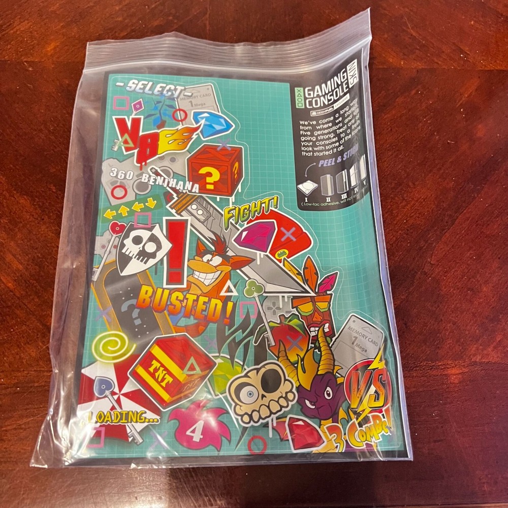 Gaming Console-Themed Vinyl Sticker Sheet