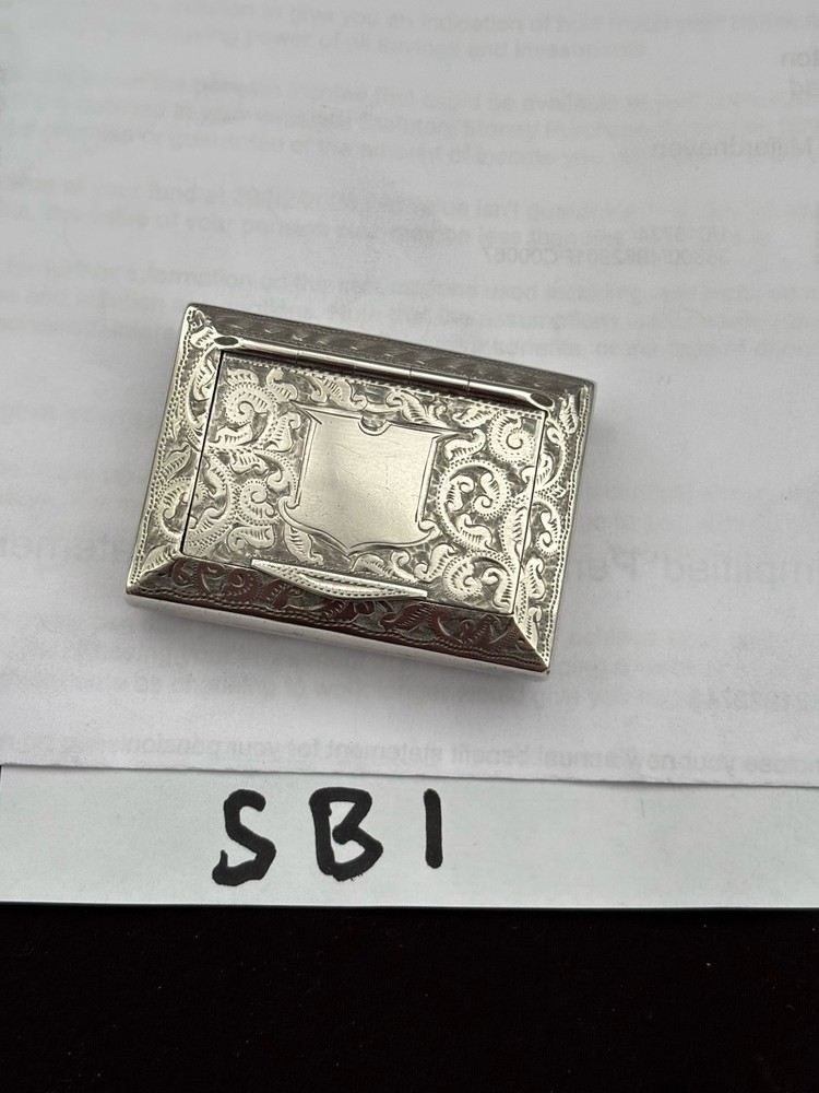 Antique Victorian Solid Silver Snuff Box. Birmingham 1898. (SB 1)
