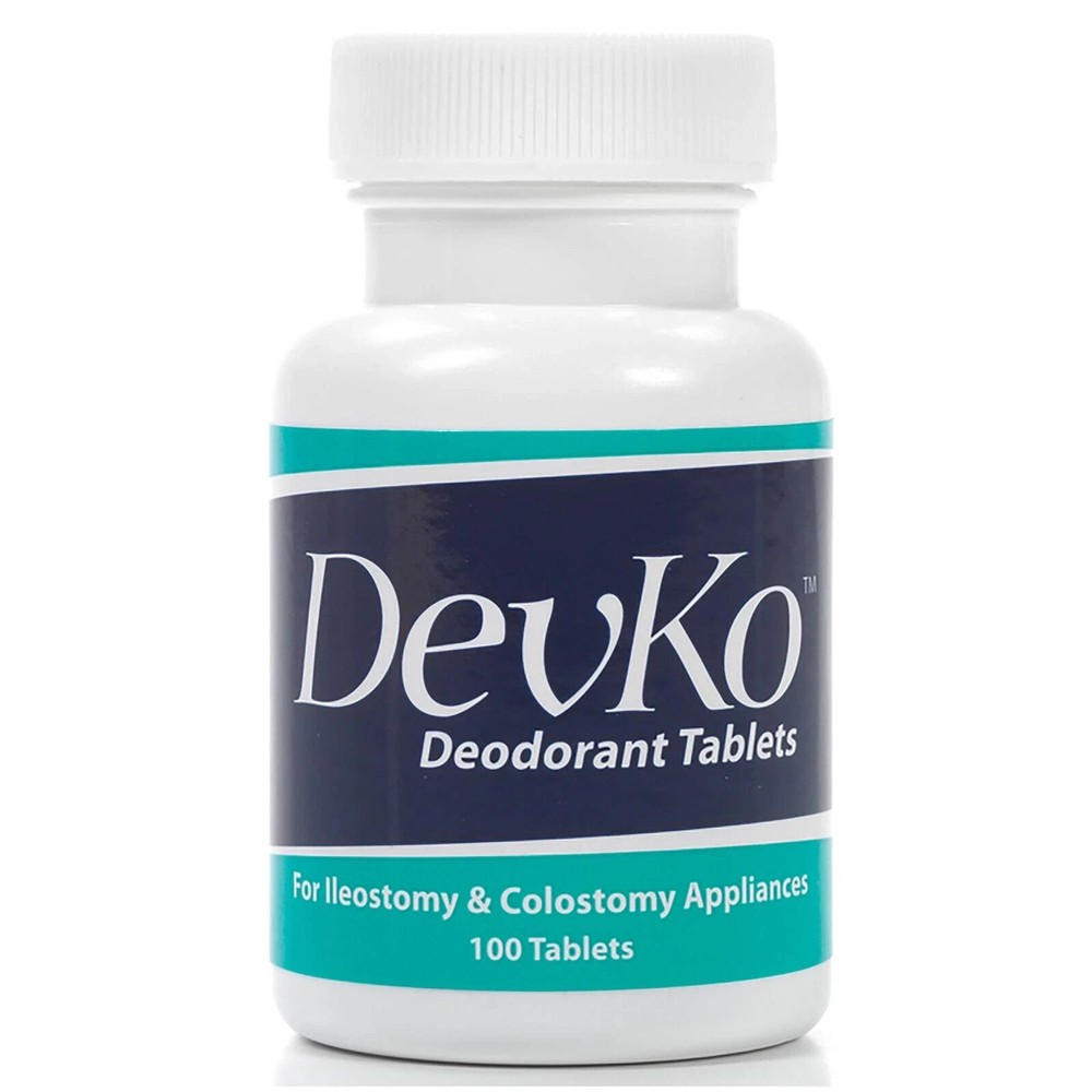 Devko Ostomy Deodorant 100 Tablets - New Sealed Bottle