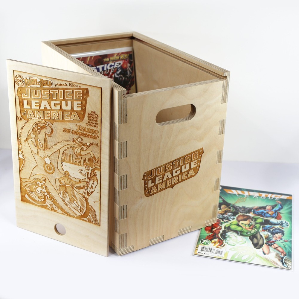 Justice League Timber Comic Storage Box *Comics Not Included