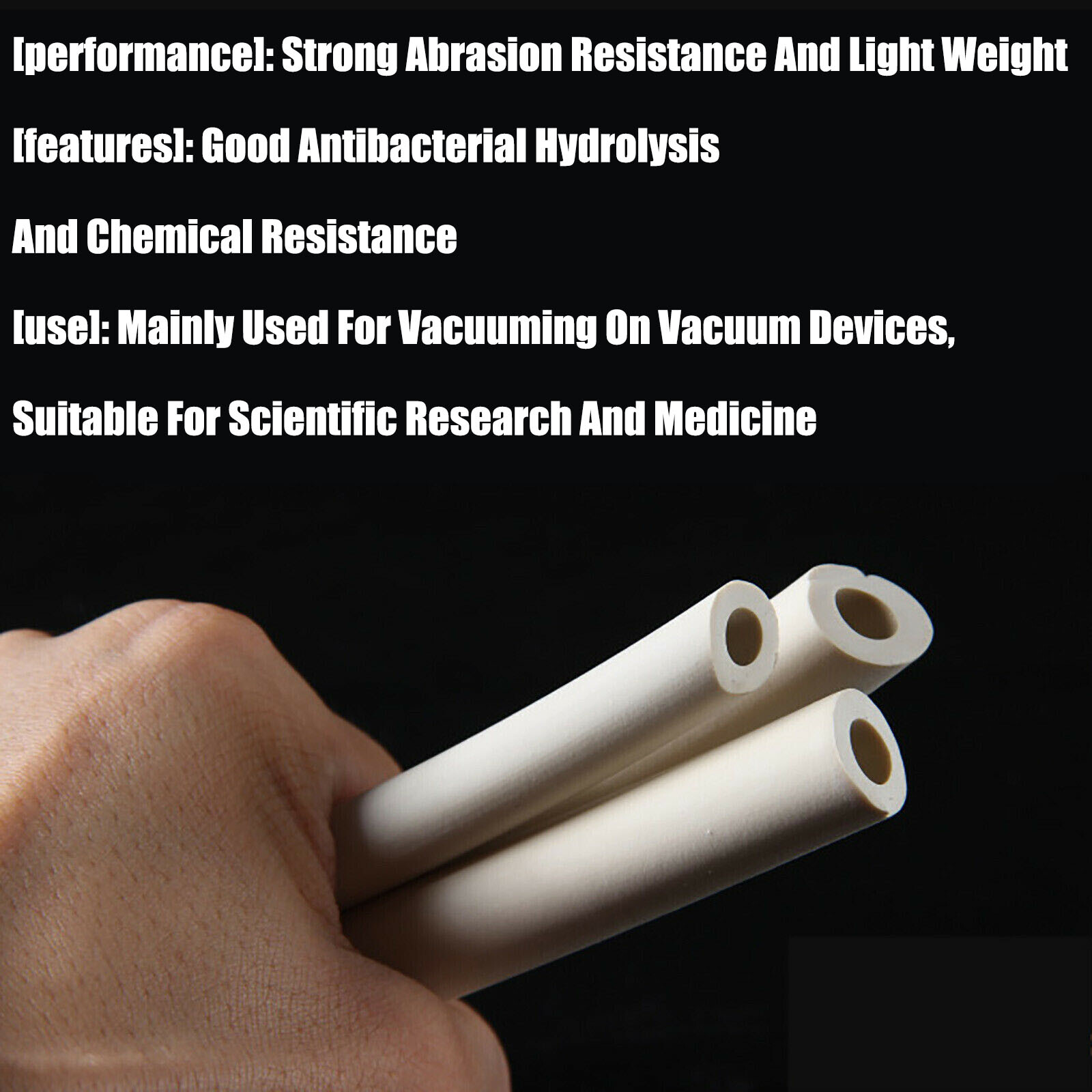 White Rubber / Vacuum Tube Laboratory Hose Pipe High Quality Inner Dia 2mm~25mm