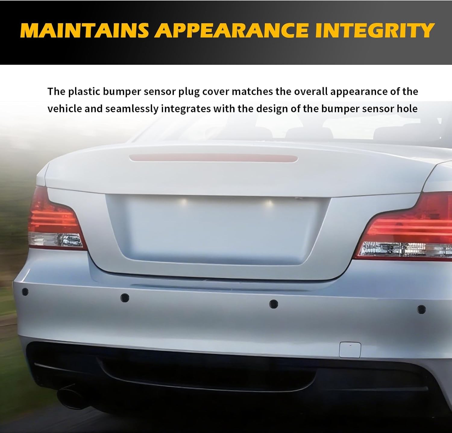 10PCS Car Bumper Hole Plugs Cover Parking Sensor Radar Holes Dustproof