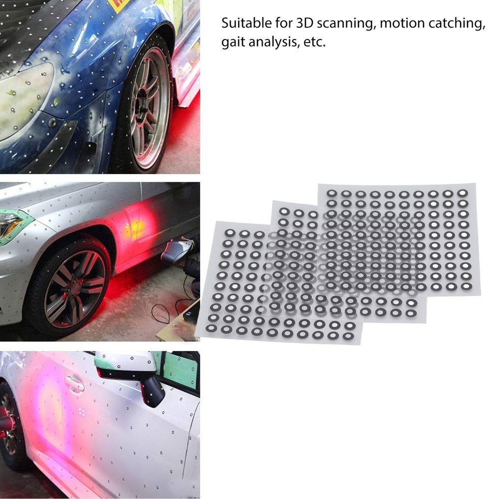 3 Sheets 3D Scanning Reflective Reference Marking Point 3mm ID 6mm OD Accessory