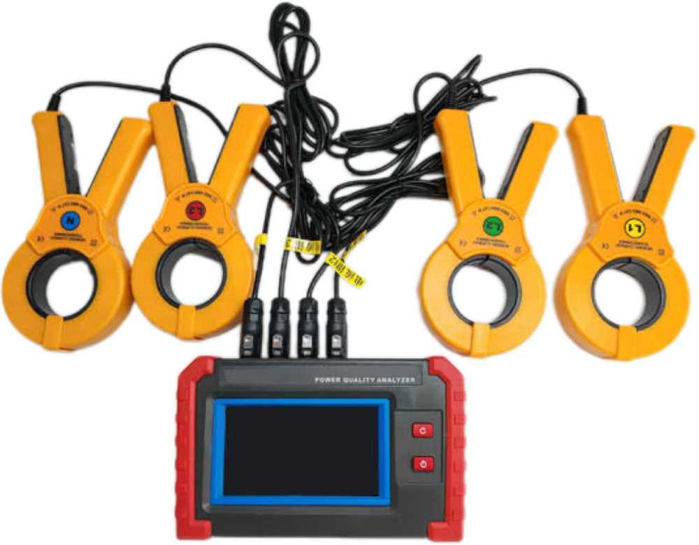 Three-Phase Power Quality Analyzer Power Quality Testing with 4pcs Current Clamp