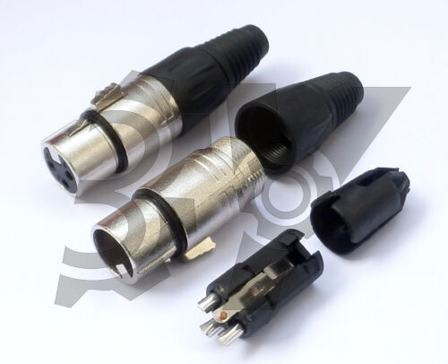 1PCS XLR Female 3-pin Plug Connector MicrophPatch NEW