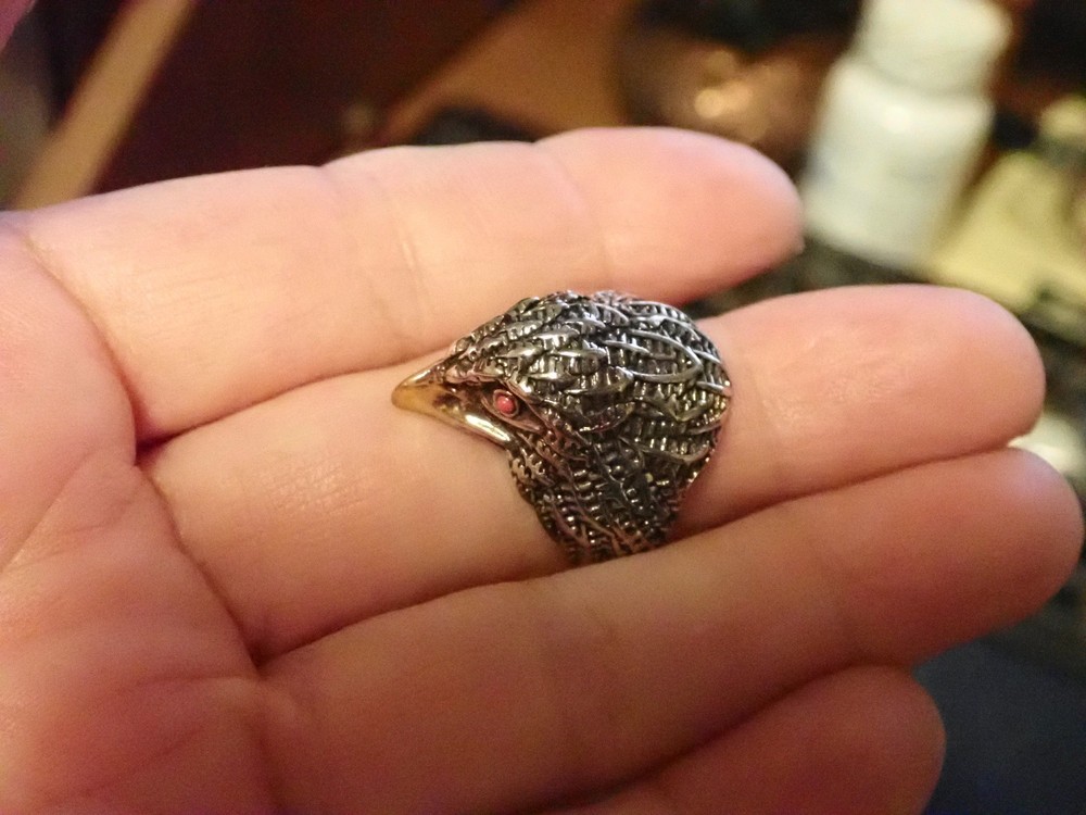 Bird Face Ring metal alloy adjustable