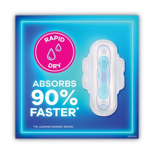 Always Ultra Thin Pads with Wings, Size 1, Regular Absorbency, 36/Pack