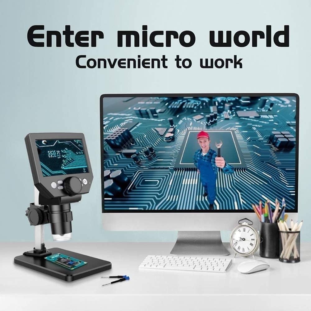 Hayve 4.3'' IPS Coin Microscope, 1000X Magnification Digital Microscope for Adul