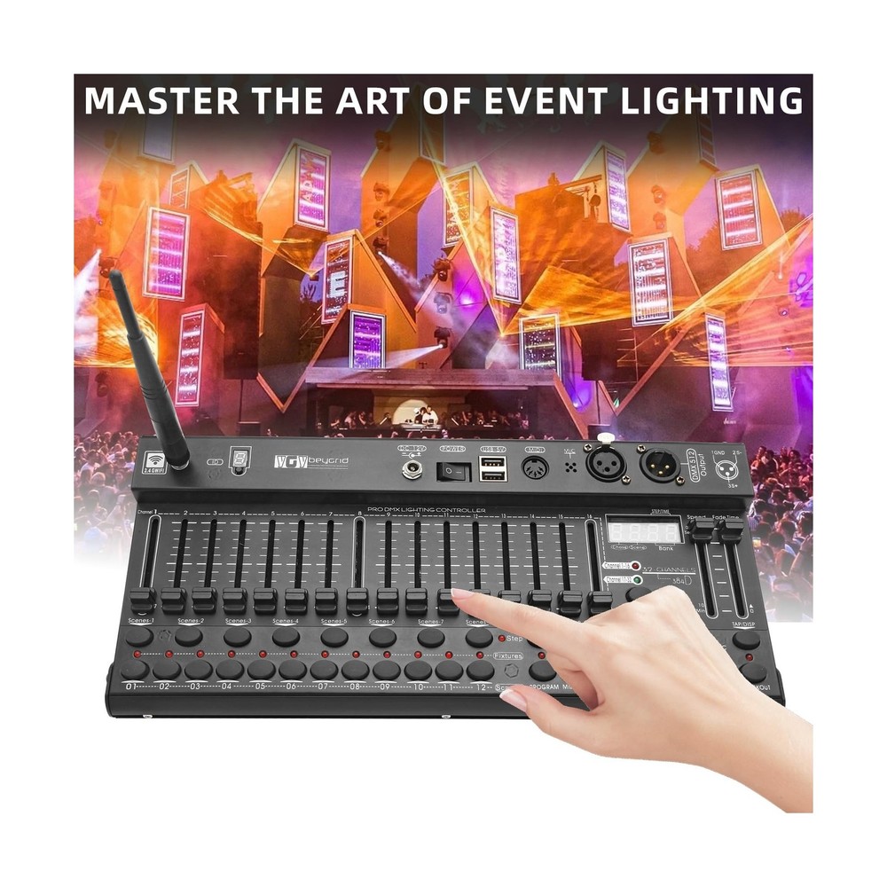Wireless DMX Controller,384 Channel DMX512 Controller Stage Lighting Equipmen...