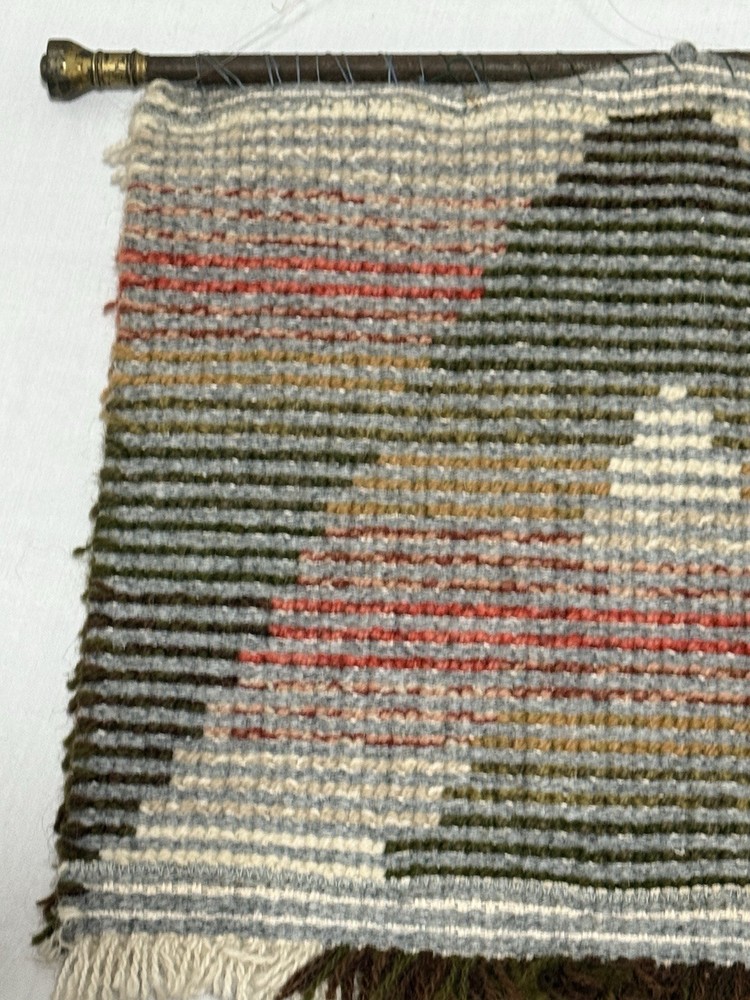 1970s Shaggy Needle Point Panel Wall Art