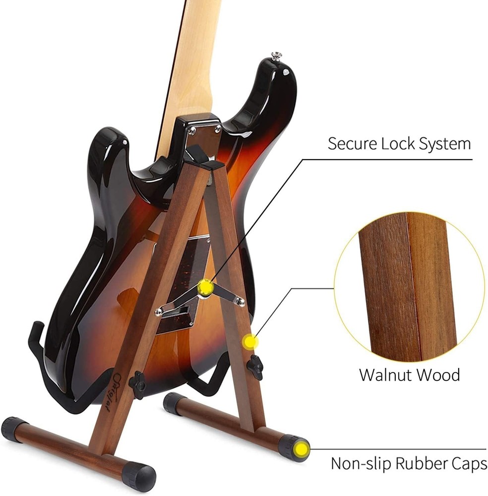 Foam Padded Guitar Floor Stand for Multiple Instruments