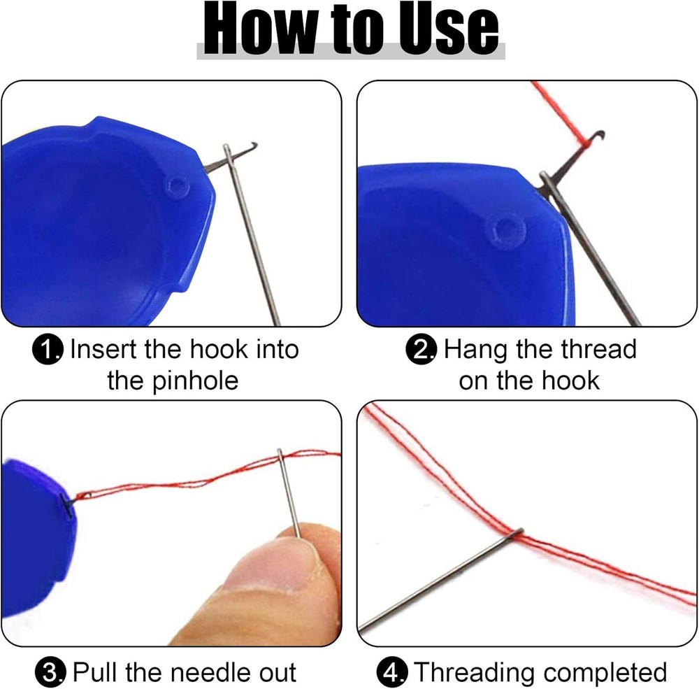 20PCS Needle Threaders for Hand Sewing Plastic Wire Hook Simple Threader Needles