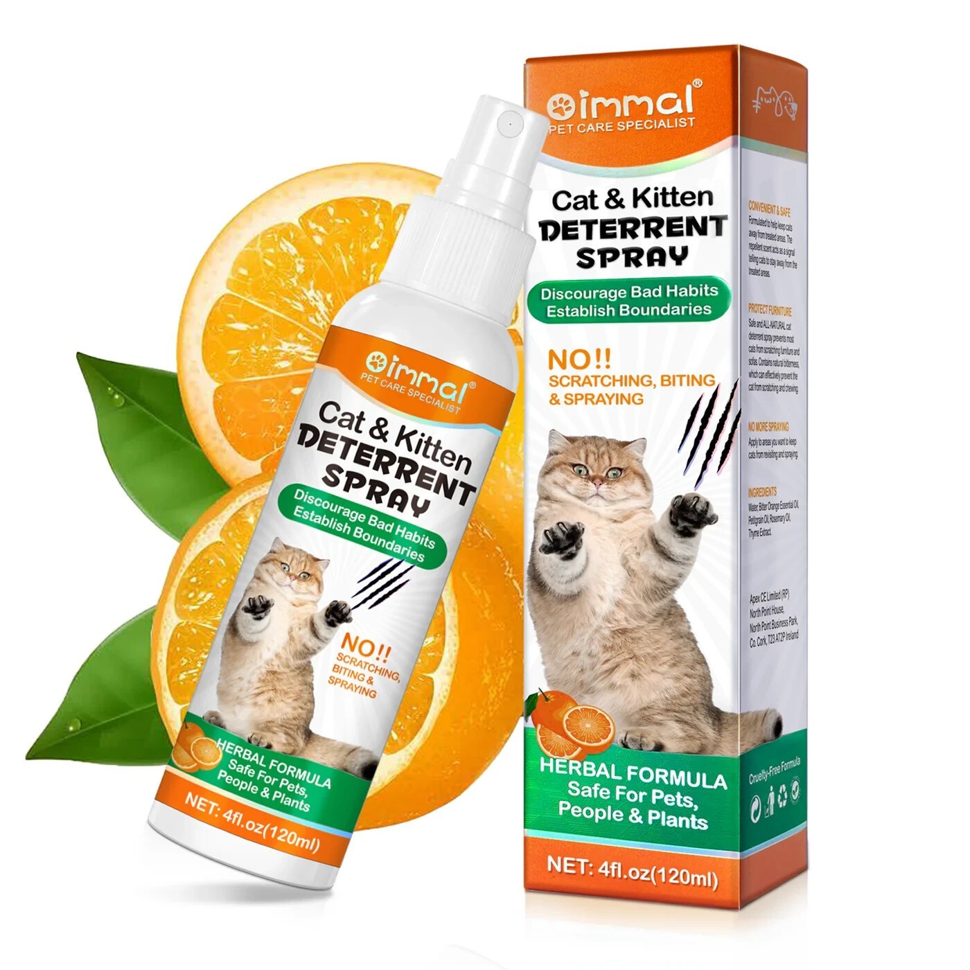 2-in-1 Cat & Kitten Training Aid | Cat Deterrent Spray for In/Outdoor 120 ML