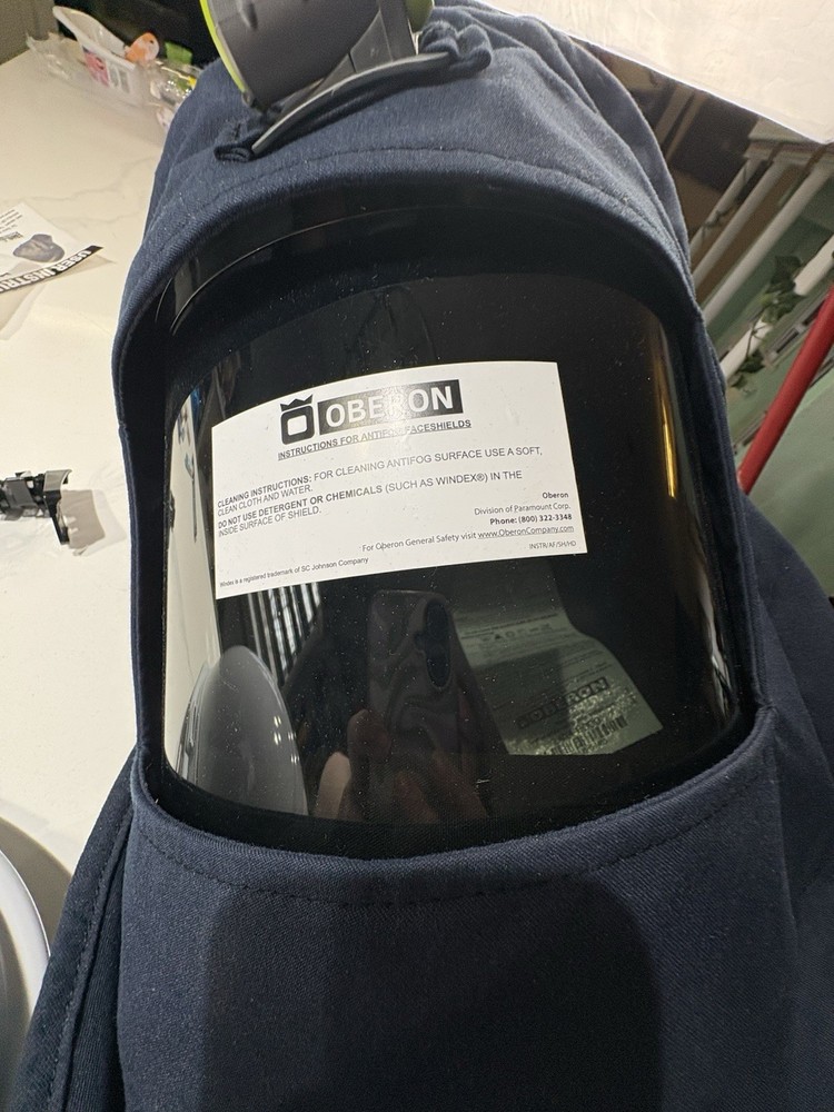 OBERON LAN40-Hood Arc Flash & Hard Cap W Light And Ventilation Pack!!