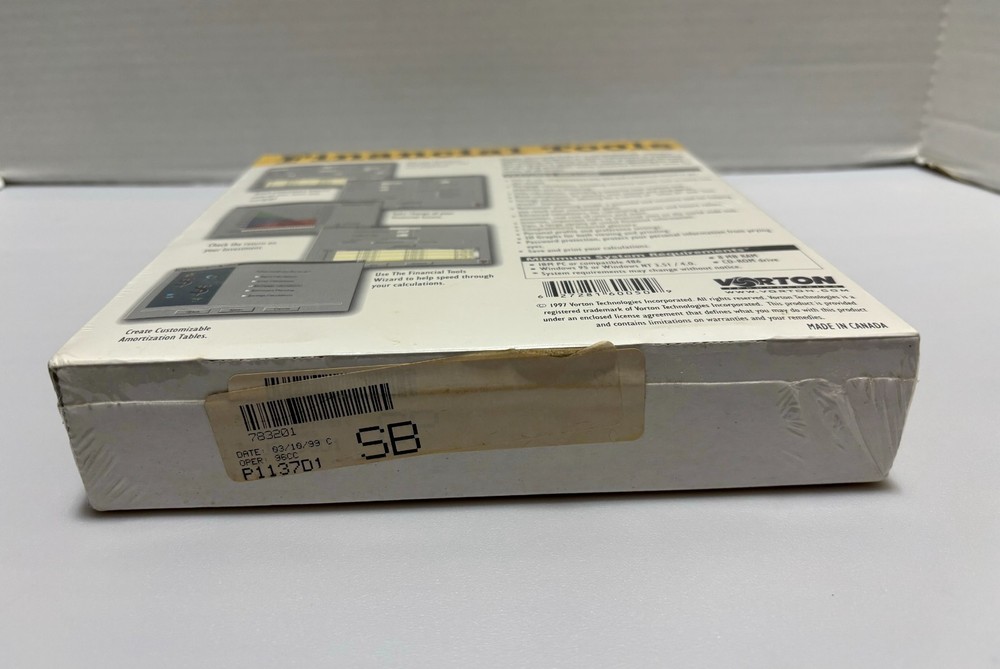 Vorton Technologies Financial Tools 1997 PC CD Computer Software