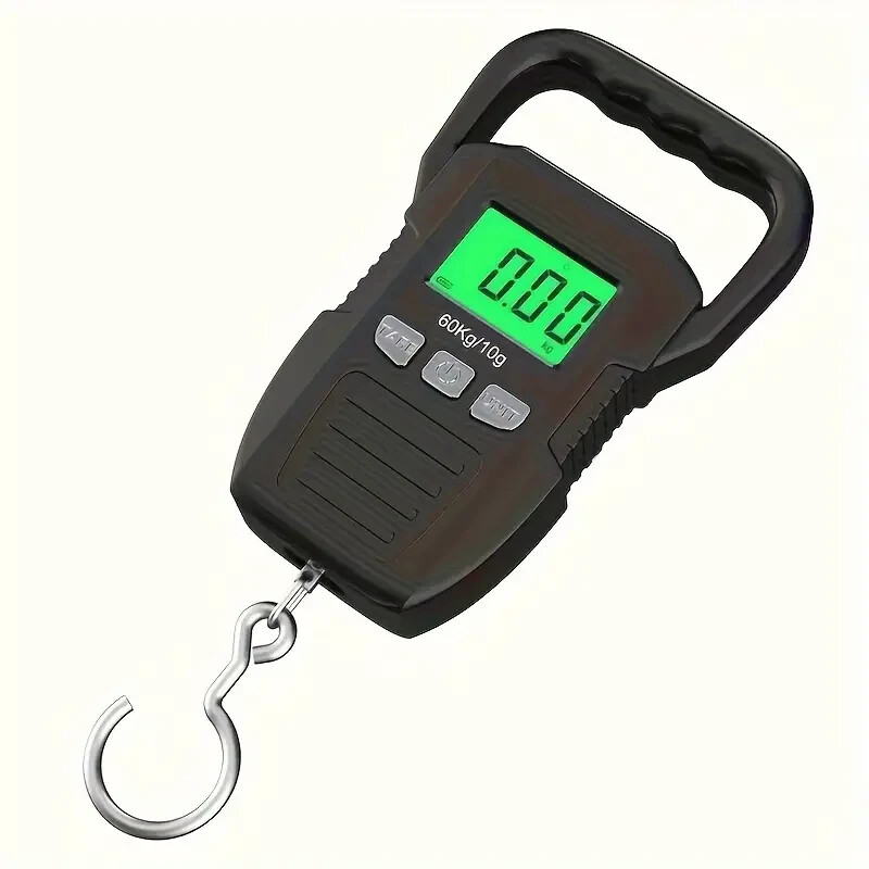 Large Handle Digital Scale - 132lb/60kg Capacity, Backlit LCD Display