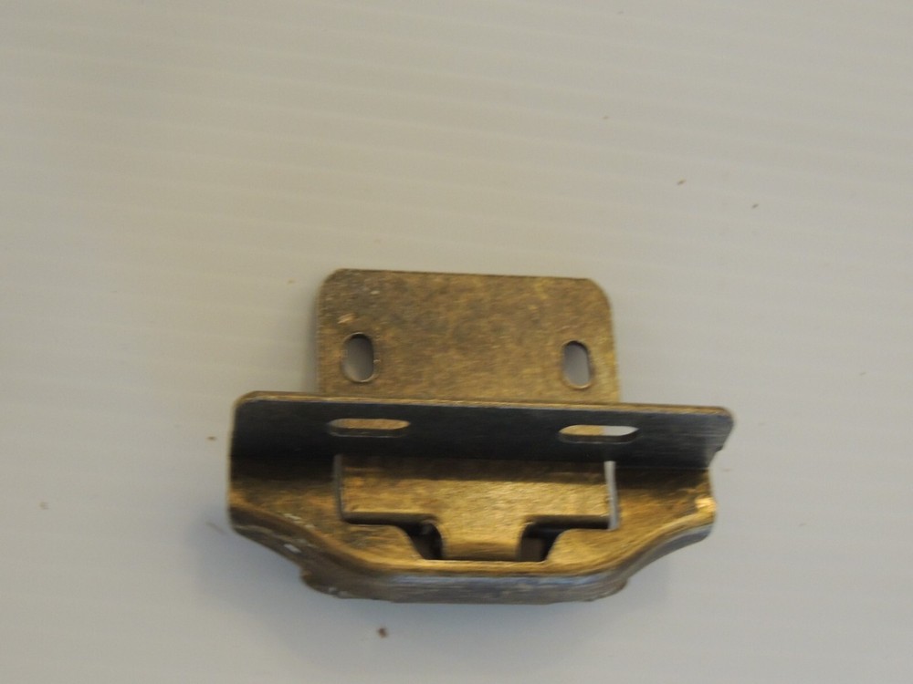 6 Brass Tone Cabinet Hinges