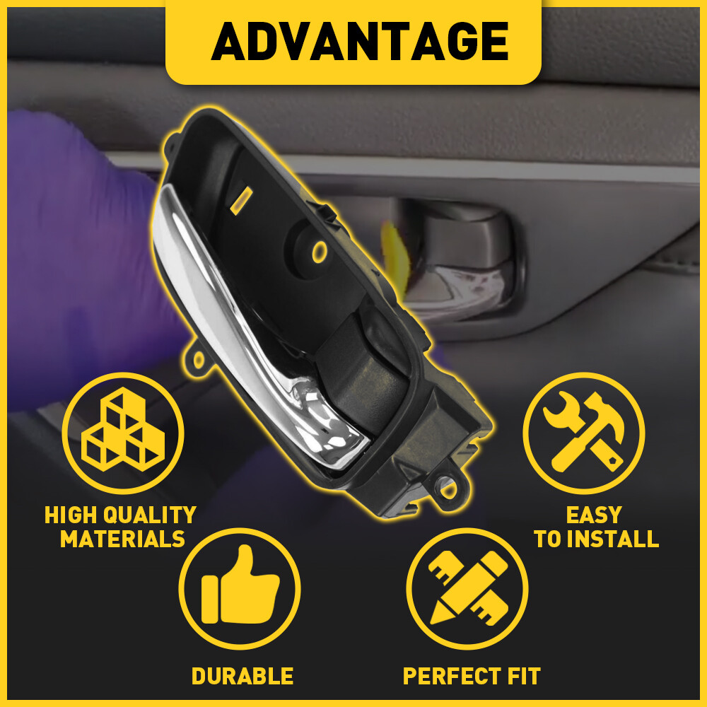 Inside Interior Door Handle & Black Chrome Passenger Side for Altima Pathfinder