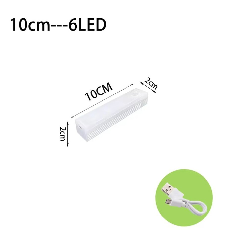 Motion Sensor Light Wireless LED Night Light Type C Rechargeable Light Cabinet