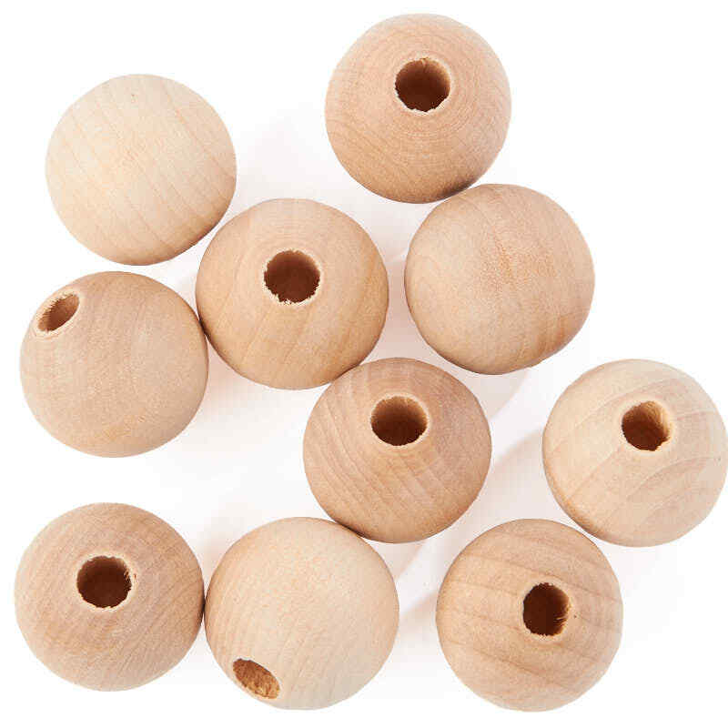 Unfinished Wood Ball Knobs | 30 Pieces