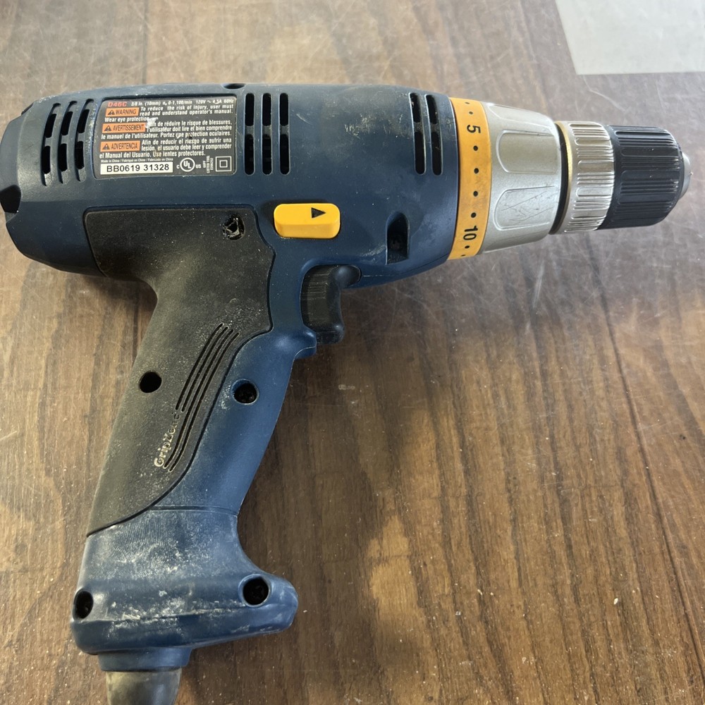 Ryobi Corded Drill - Case - D46C - Variable - Hammer- Excellent - 3/8 Inch Chuck