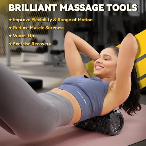 Vibrating Foam Roller, High Density Massage Roller Back Roller Foam for Black