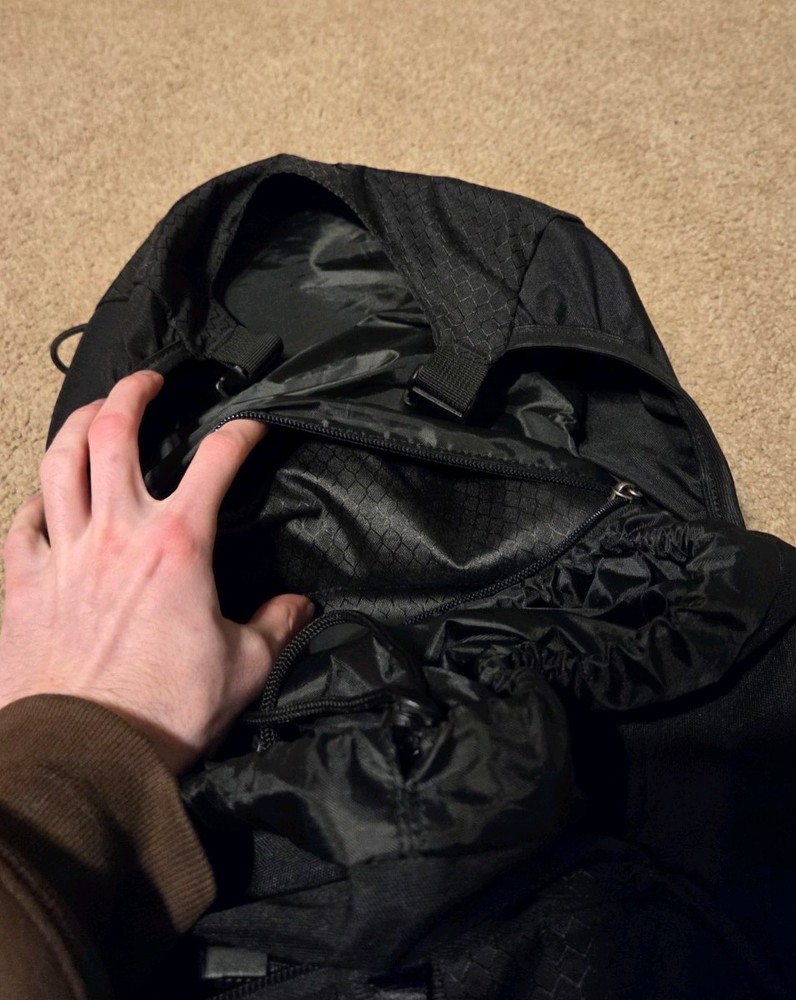 Amazon Basics 55L Backpack Black With Rain Cover