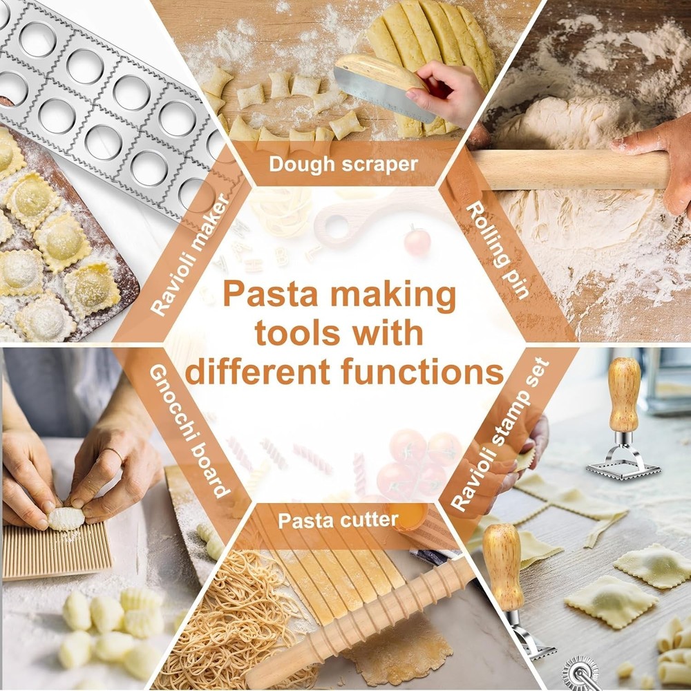 12-Piece Pasta Making Tools Set - Create Authentic Homemade Pasta Effortlessly