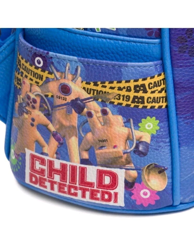 Disney Pixar Monsters Inc. Roz Got My Eye On You 11" Vegan Leather Mini Backpack