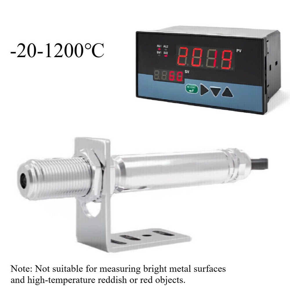110V Industrial Temperature Non-contact Infrared Thermometer Sensor W/Controller
