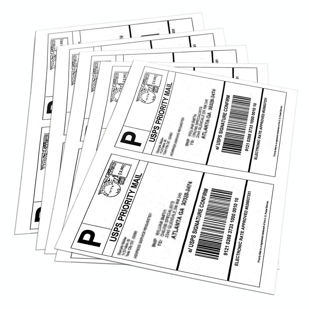 200-6000 Half Sheet 8.5x5.5 Shipping Labels Self Adhesive For inkjet laser