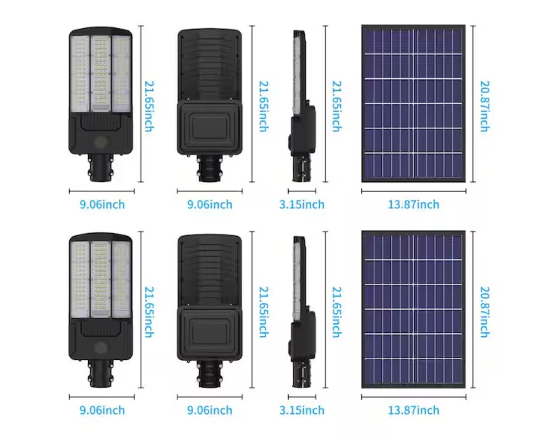 600-Watt Equivalent 600000 Lumens 240% Black Motion Sensing Area Light (2-Pack)